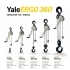 Pákový kladkostroj Yale ERGO 360 má štandardný zdvih 1,5 m (ak Vám nestačí zdvih 1,5 m, vieme Vám upraviť dĺžku reťaze podľa Vašich požiadaviek).