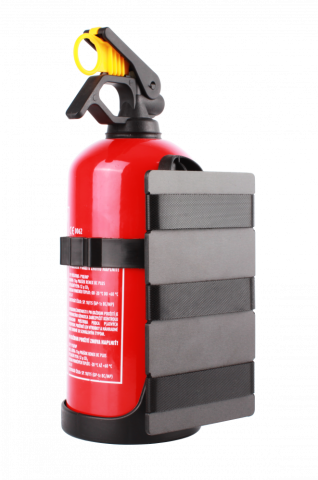 Bezpečný držiak pre hasiaci prístroj na suchý zips, bez vŕtania, do Vášho auta.