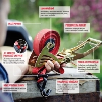 Quickloader Samonavíjecí popruh Retractable 1200 kg, 4,5 m